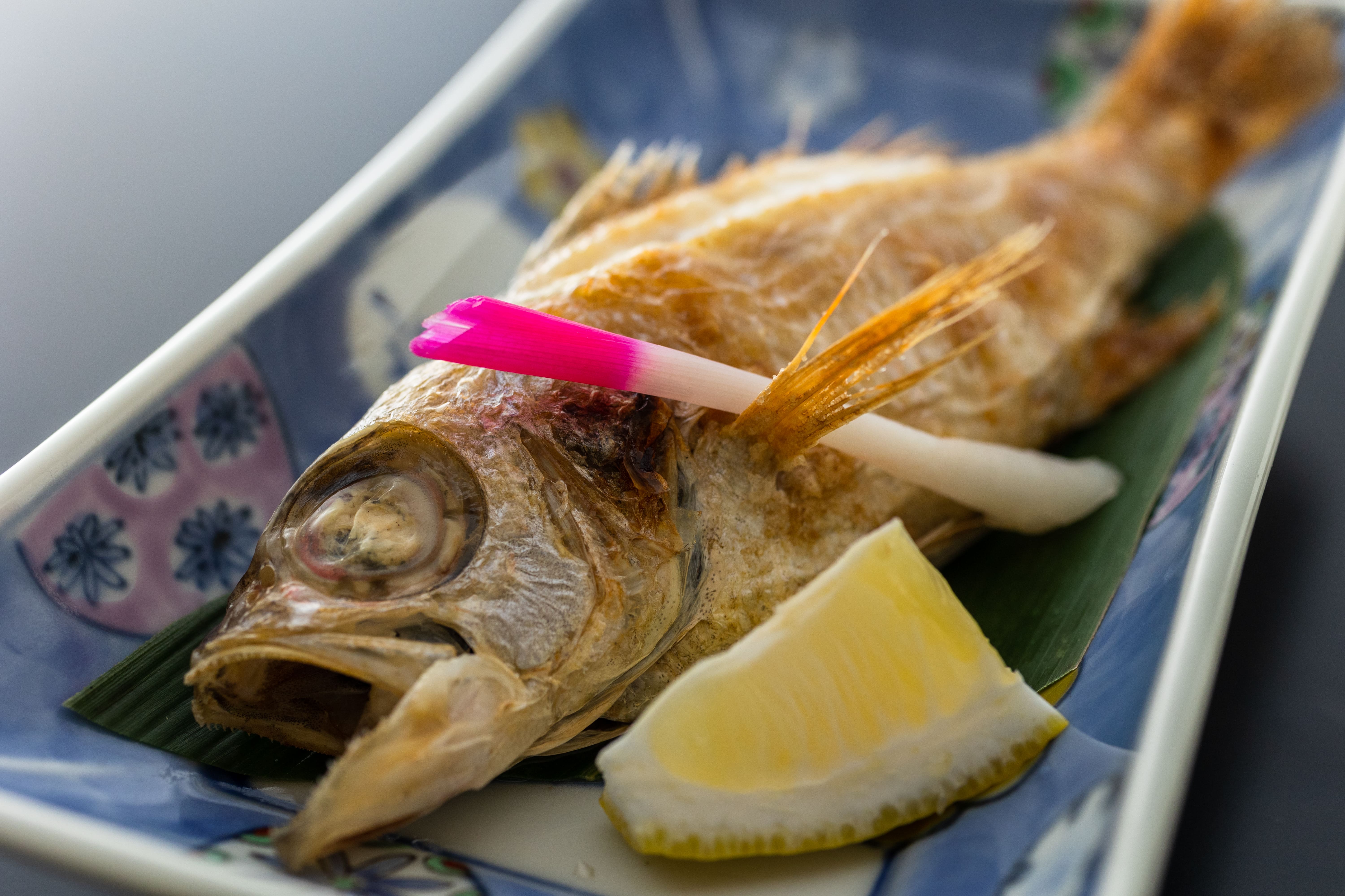 ハチ北温泉お宿ひさ家　のどぐろ塩焼き